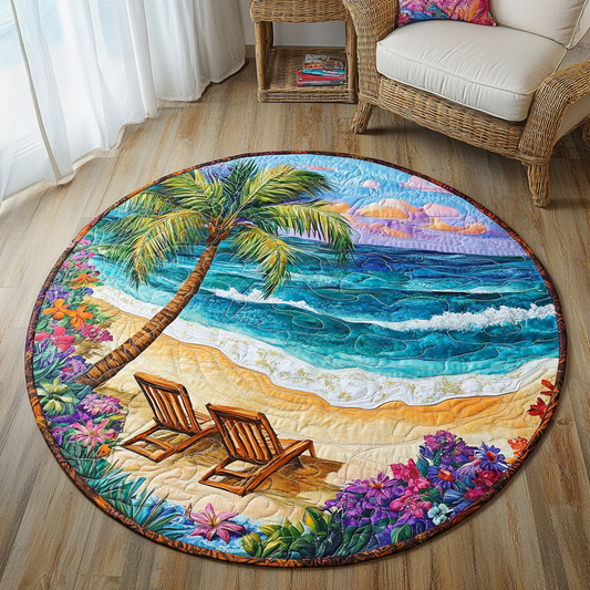 Beach Bliss Quilted Round Mat NCU0VH5171