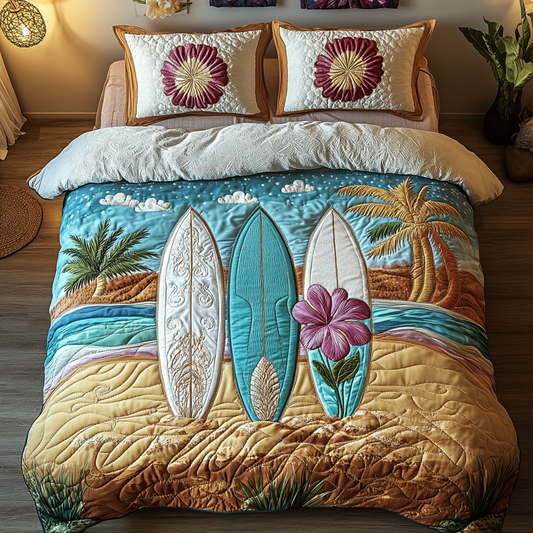Beach Breaker 3-Piece Quilted Bedding Set NCU0DK5870