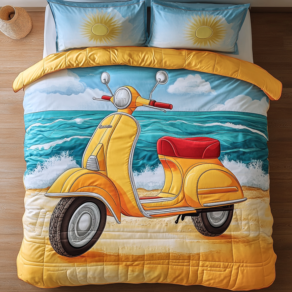 Beach Breeze 3-Piece Quilted Bedding Set NCU0DK6148