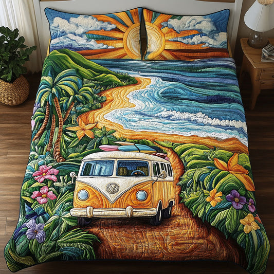 Beach Breeze Journey 3-Piece Quilted Bedding Set NCU0PT6006