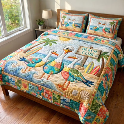Beach Club 3-Piece Quilted Bedding Set NCU0DV9741