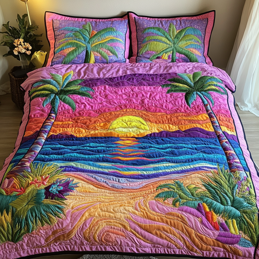 Beach Dreams 3-Piece Quilted Bedding Set NCU0VH3925