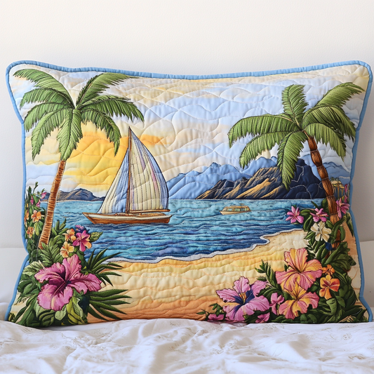 Beach Escape Quilted Bedding Pillow Case NCU0VL1742