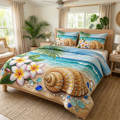 Beach Harmony 3-Piece Quilted Bedding Set NCU0NT12644