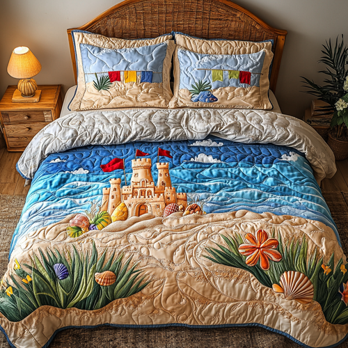 Beach Haven 3-Piece Quilted Bedding Set NCU0DK7539