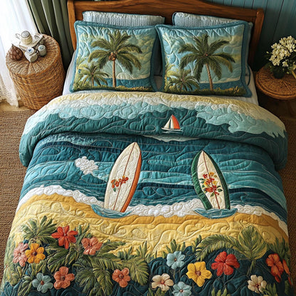 Beach Haven 3-Piece Quilted Bedding Set NCU0DV9497