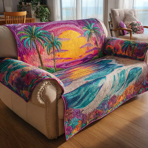 Beach Horizon Quilted Sofa Cover NCU0HH1676