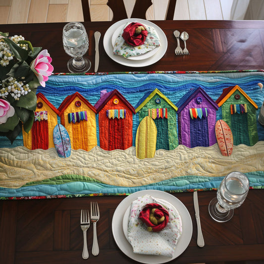 Beach House Vibes Quilted Table Runner NCU0NT6483