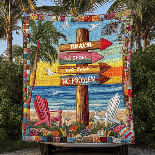 Beach No Problem Quilted Blanket NCU0TH2673