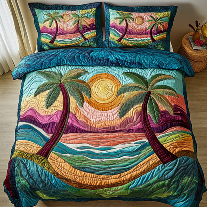 Beach Retreat 3-Piece Quilted Bedding Set NCU0VH3869