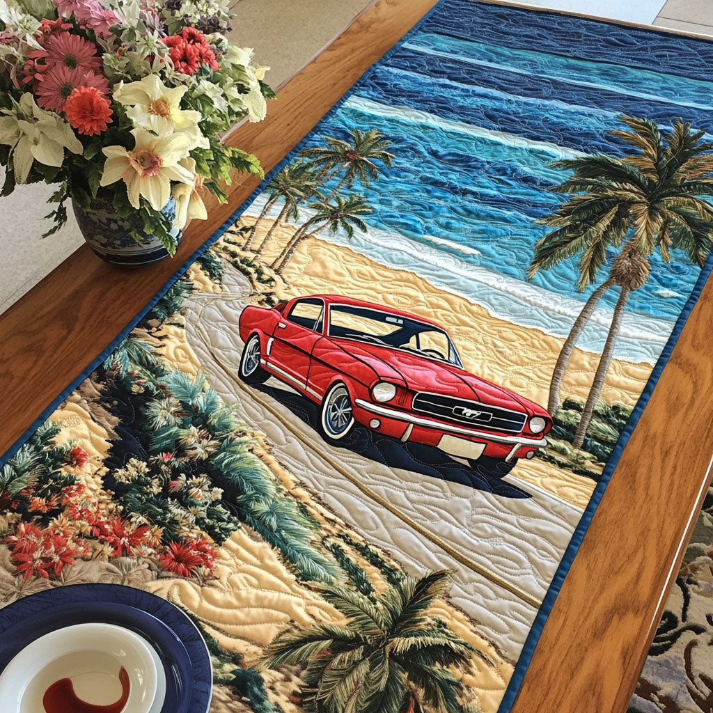 Beach Roadster Quilted Table Runner NCU0NT6327