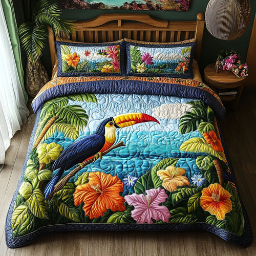 Beach Serenity 3-Piece Quilted Bedding Set NCU0NT5261