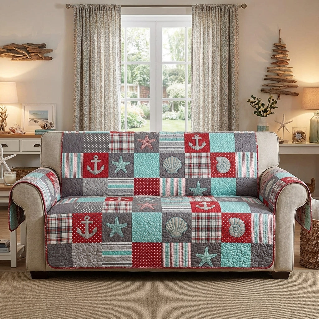 Beach Serenity Quilted Sofa Cover NCU0DV9516