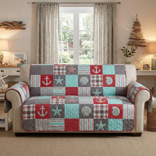 Beach Serenity Quilted Sofa Cover NCU0DV9516