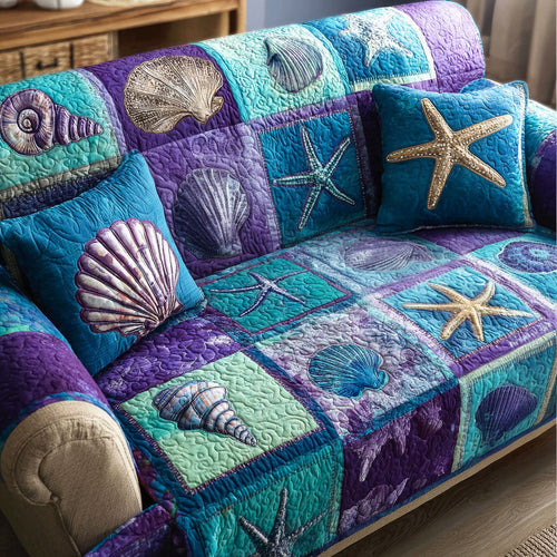 Beach Tones Quilted Sofa Cover NCU0TD2217