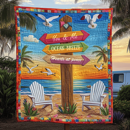 Beach You And Me Quilted Blanket NCU0TH2670