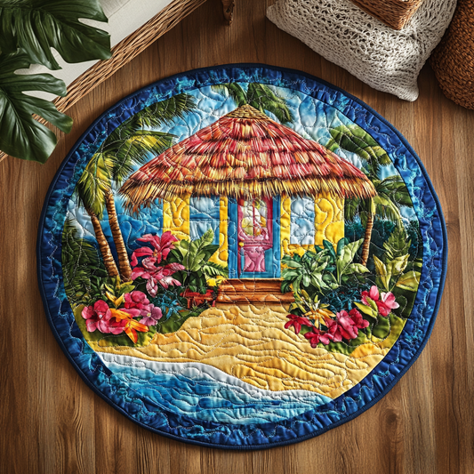 Beachfront Retreat Quilted Round Mat NCU0VH4793