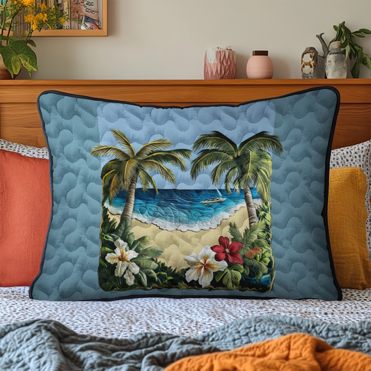 Beachfront Serenity Quilted Bedding Pillow Case NCU0DK6356