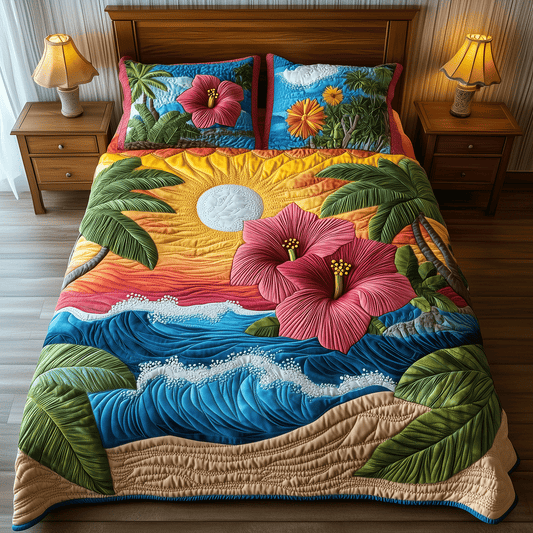 Beachside Bliss Quilted Bedding Set NCU0TH2665