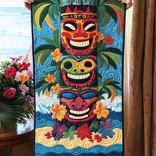 Beachside Totems Quilted Table Runner NCU0PT6376
