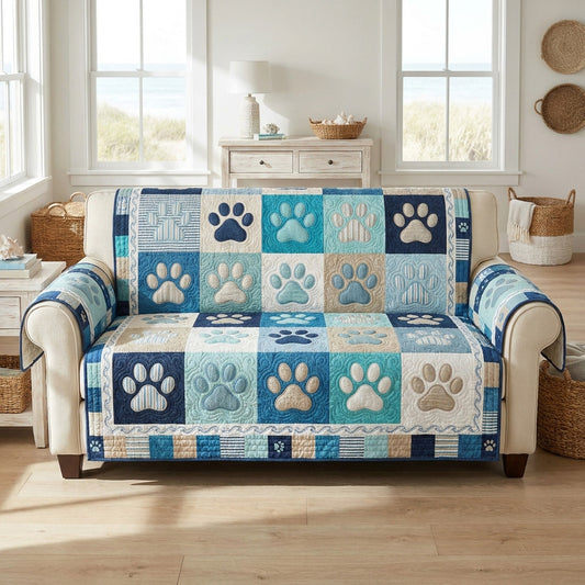 Beachside Whiskers Quilted Sofa Cover NCU0TV1953