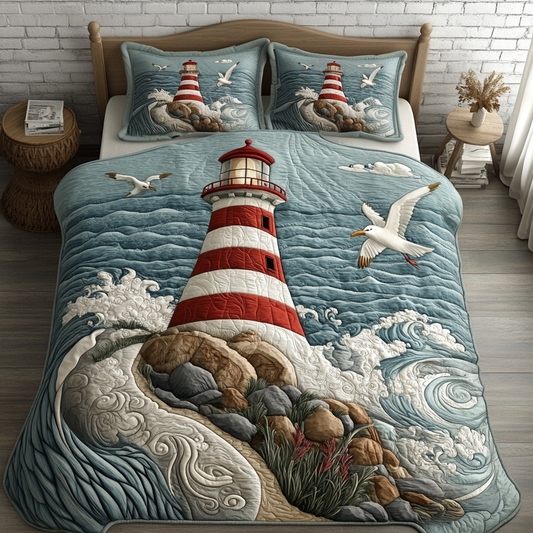 Beacon Light 3-Piece Quilted Bedding Set NCU0DK7084
