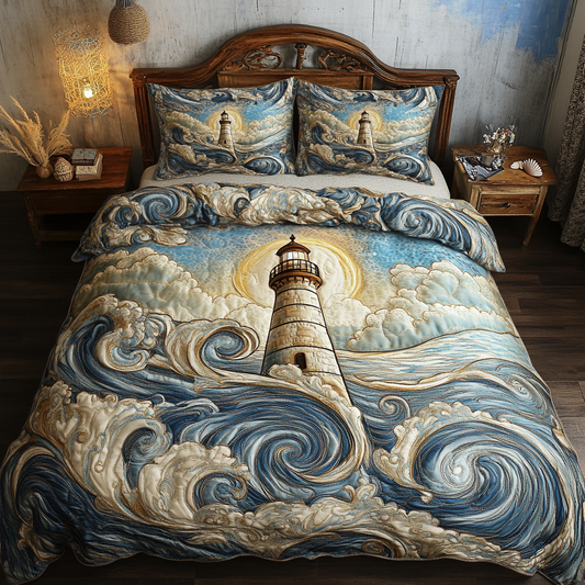 Beacon of Hope 3-Piece Quilted Bedding Set NCU0VL1391