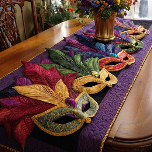 Beaded Carnival Quilted Table Runner NCU0NT11593