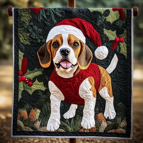 Beagle Festive Magic Quilted Blanket NCU0PT1597