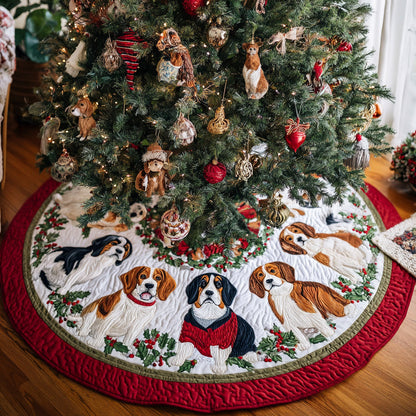 Beagle Noel Aura Quilted Christmas Tree Skirt NCU0HH1106