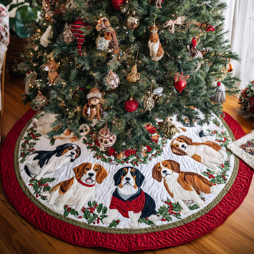 Beagle Noel Aura Quilted Christmas Tree Skirt NCU0HH1106