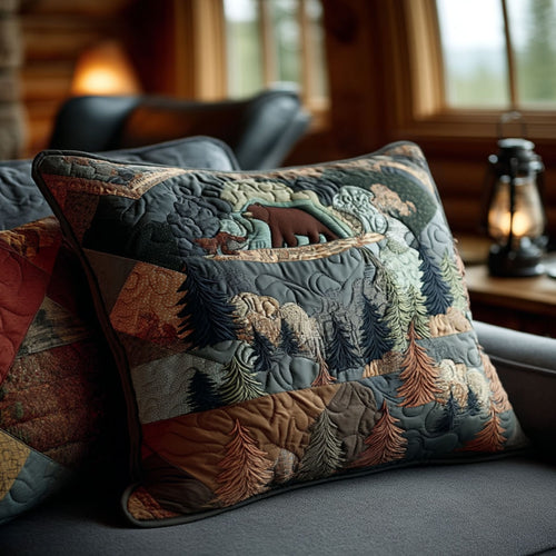 Bear Country Dreams Quilted Bedding Pillow Case NCU0PT9185