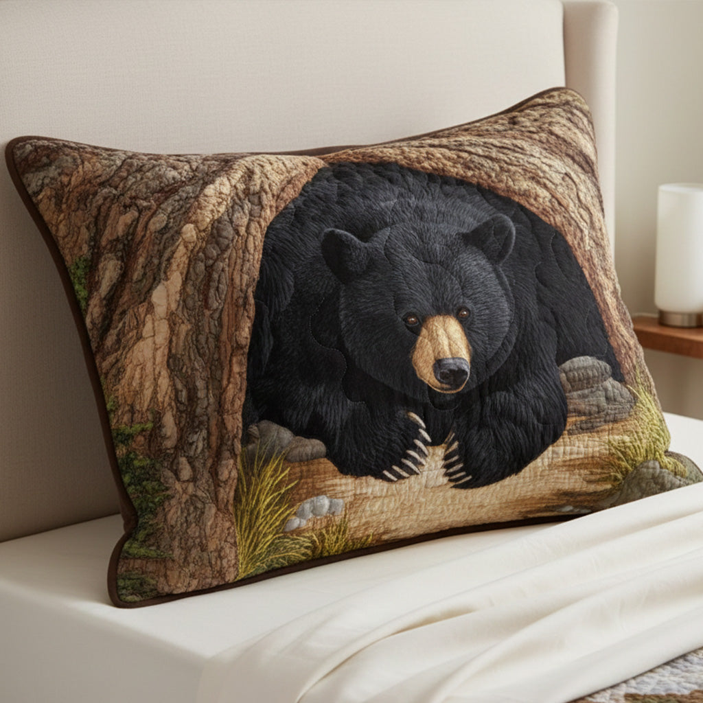 Bear Retreat Quilted Bedding Pillow Case NCU0NT11548