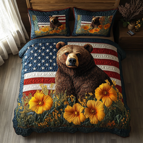 Bear Spirit Quilted Bedding Set NCU0DV4931