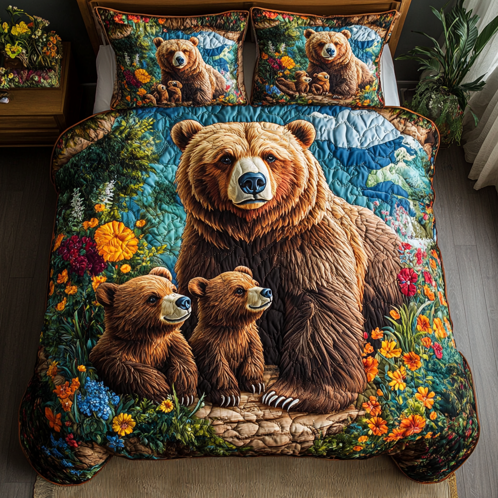 Bear Bliss Quilted Bedding Set NCU0DK6433