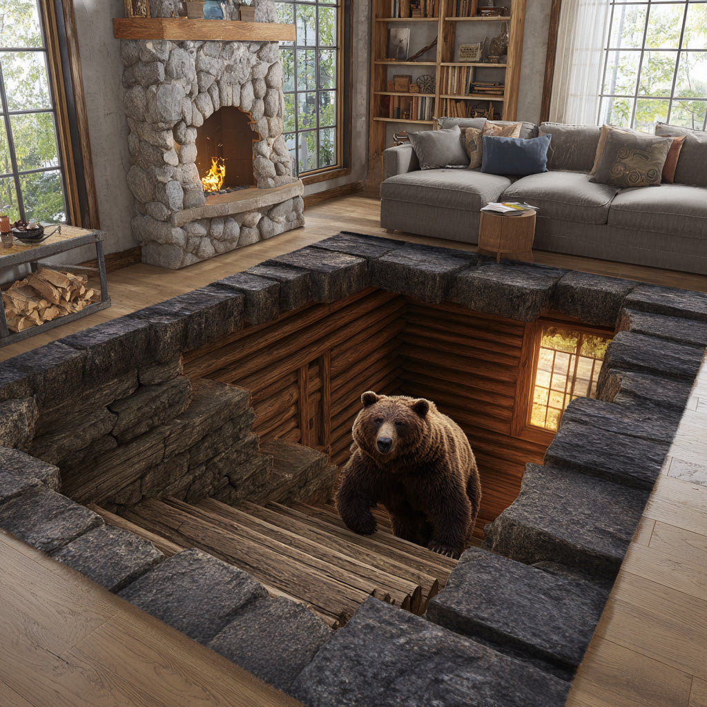 Bear Cavern Area Rug NCU0TV1728 – Vantique