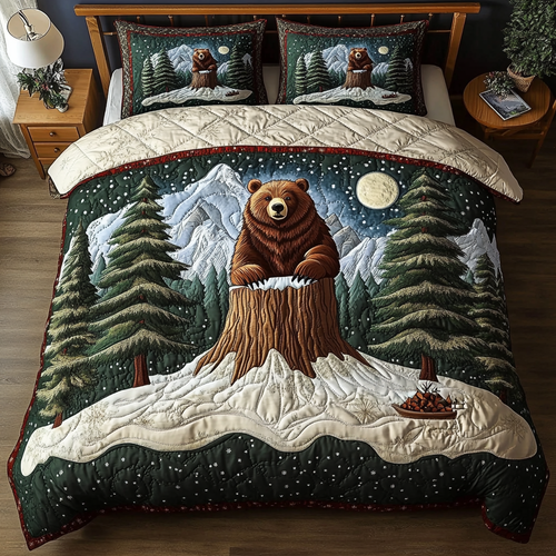 Bear Creek 3-Piece Quilted Bedding Set NCU0DK7499