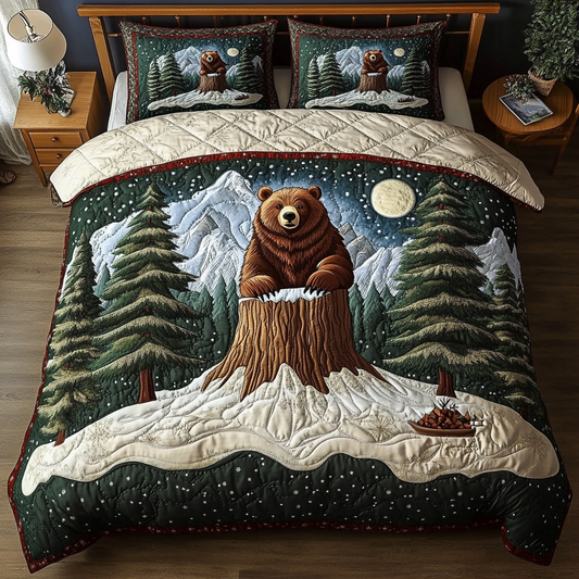 Bear Creek 3-Piece Quilted Bedding Set NCU0DK7499