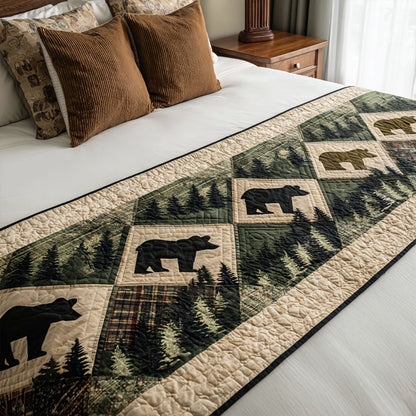 Bear Creek Cabin Quilted Bed Runner NCU0PT8463