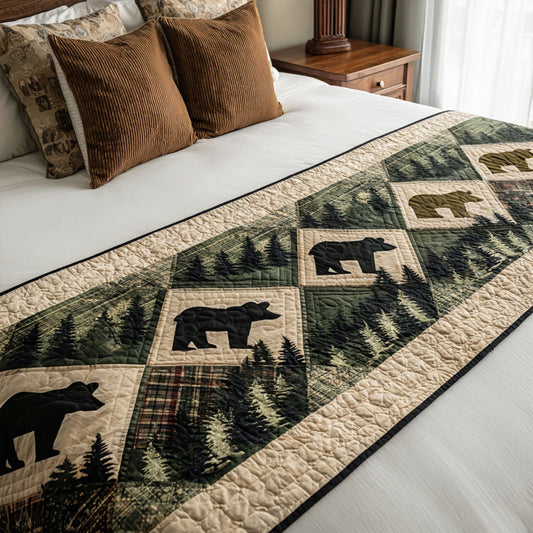 Bear Creek Cabin Quilted Bed Runner NCU0PT8463