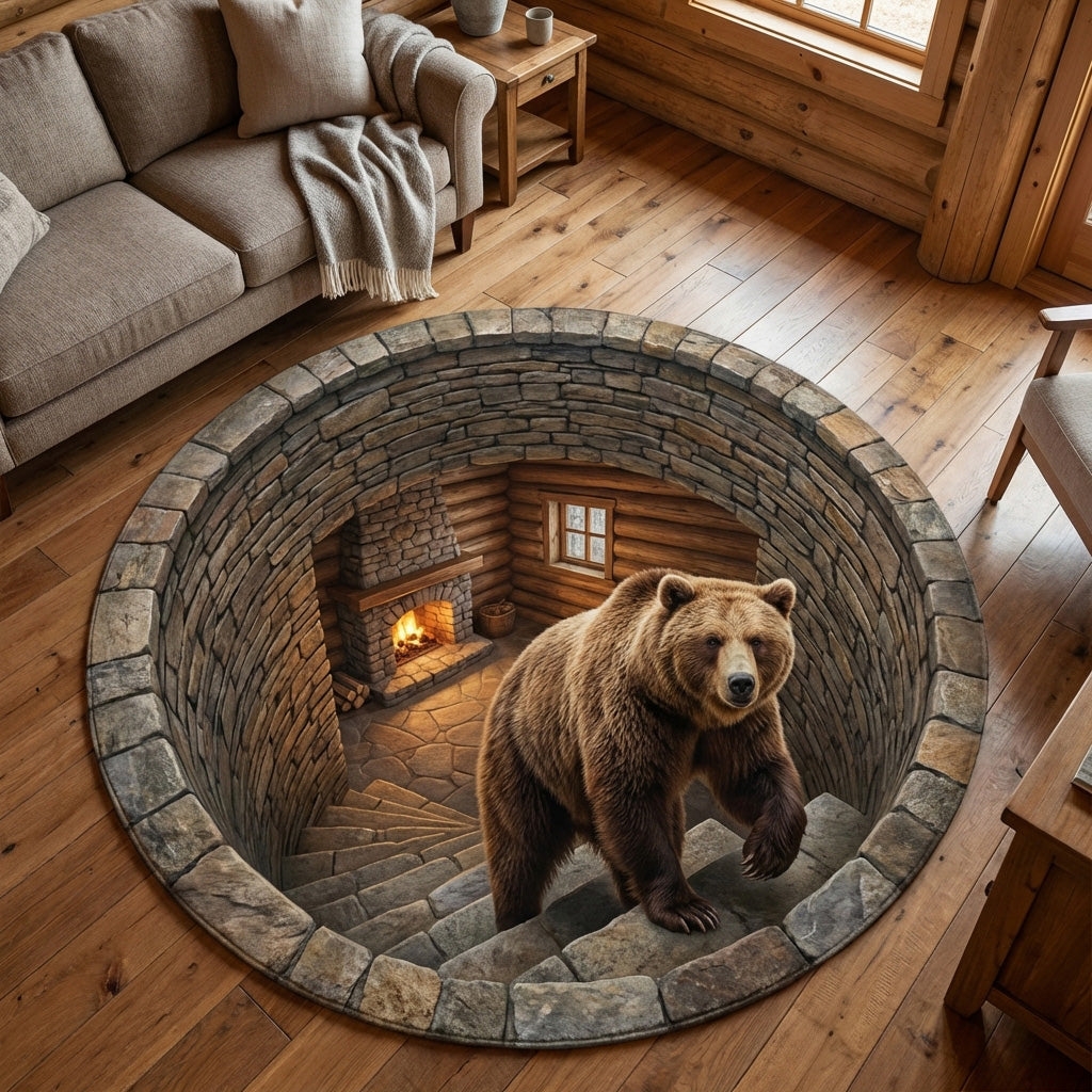 Bear Den Round Carpet NCU0TV1812
