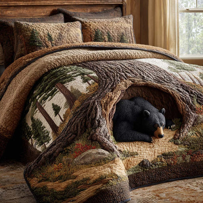 Bear Harmony 3-Piece Quilted Bedding Set NCU0NT11545