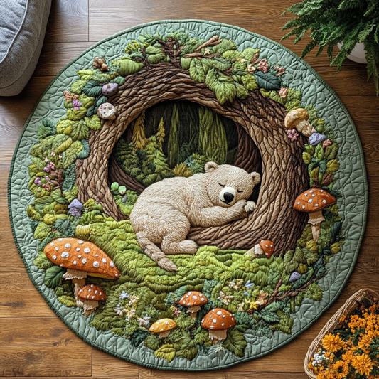 Bear Haven Quilted Round Mat NCU0DK10353