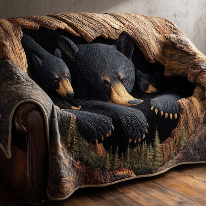 Bear Haven Quilted Sofa Cover NCU0DK11645