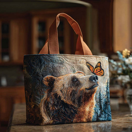 Bear Hugs Always Quilted Tote Bag NCU0NT9163