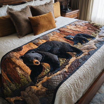 Bear Journey Quilted Bed Runner NCU0DK11871