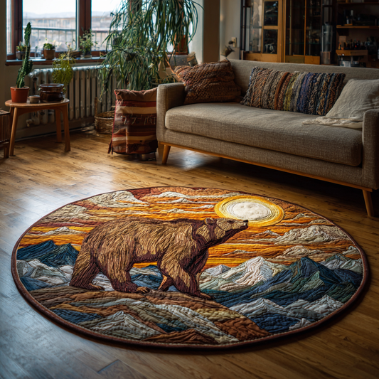 Bear Journey Quilted Round Mat NCU0DK10355