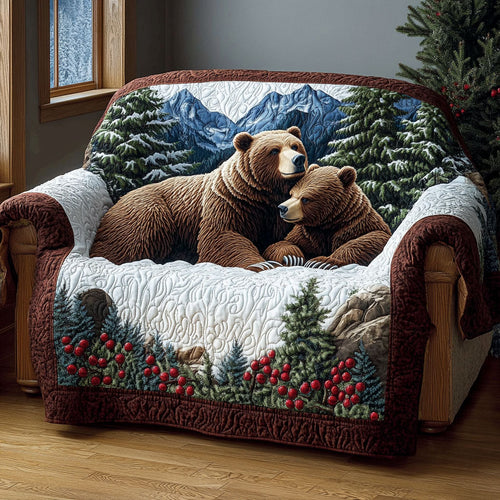 Bear Journey Quilted Sofa Cover NCU0DK11647