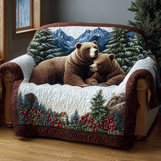 Bear Journey Quilted Sofa Cover NCU0DK11647