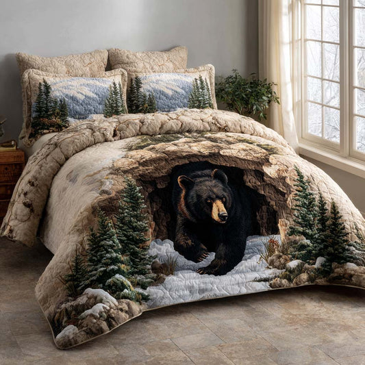 Bear Kingdom 3-Piece Quilted Bedding Set NCU0NT11547